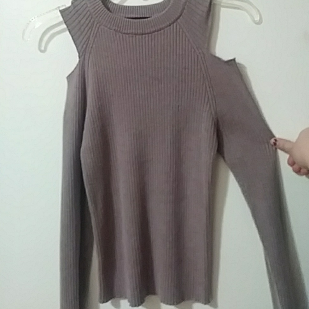 Cold shoulder sweater